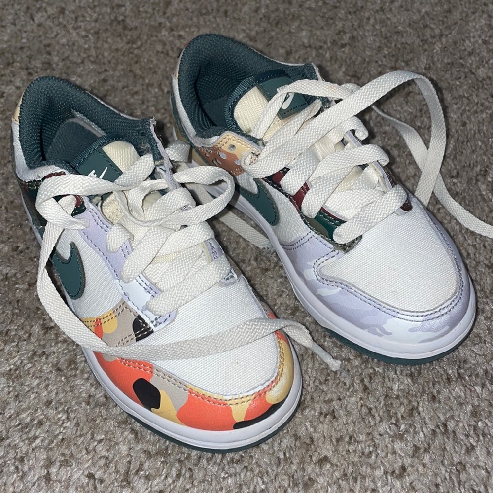 Sail Multi Camo Nike Dunks